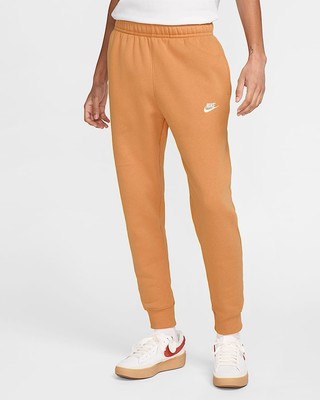 Nike NSW Club Fleece Jogger Pants BV2671-734 Orange Chalk Sz M | New Sealed