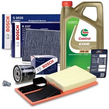 BOSCH-FILTER INSPEKTIONSPAKET+5L CASTROL EDGE 0W-30 FÜR VW POLO 6R 9N 1.4 06-10