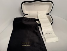 Gucci Black Velvet Clamshell case Japan Edition White lining MEDIUM 