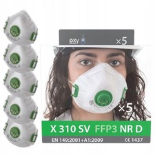 5x FFP3 P3 Dust Mask Building Asbestos Wool Industry Respirator