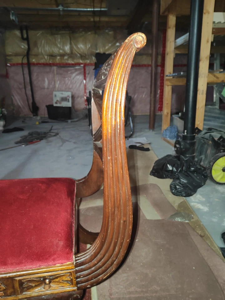  Regency Stools Seats in Mahogany Day Chair - Image 3 of 4