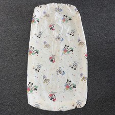 Vintage 80s Dundee Babies Disney Mickey Minnie Fitted White Nursery Crib Sheet