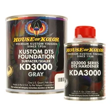 House of Kolor KD3000-Q01 Kustom DTS Foundation Gray Surfacer Sealer Quart Kit