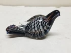 MURANO GLASS GLASS BIRD FIGURINE PAPERWEIGHT PLUM WHITE BLUE..