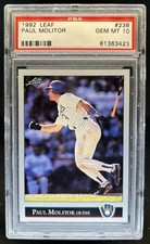 1992 Leaf Paul Molitor #238 Brewers PSA 10 GEM MINT