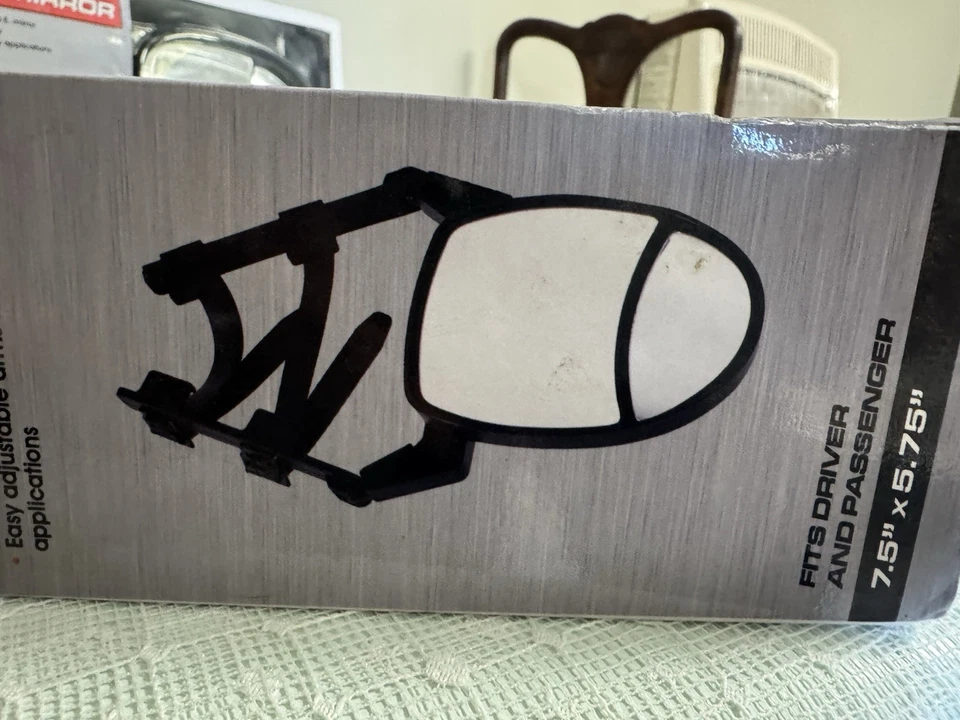 Juego de 2 espejos retrovisores de remolque con clip de alta resistencia de ajuste universal NUEVO Foto 4 de 4