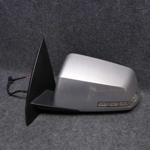 2009-2012 Traverse LH Power Heated Side View Mirror w/ Turn 6 Wire Silver 78748
