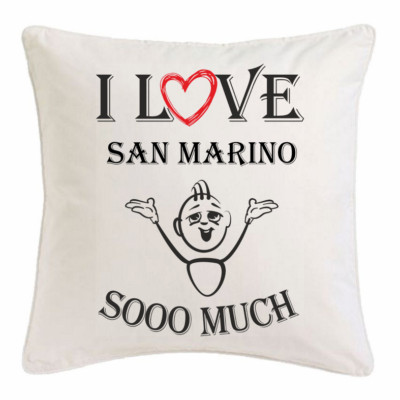 I Love San Marino KISSENBEZUG 40X40cm Ich Liebe San Marino Weiss 149081