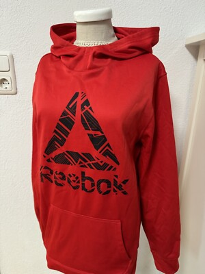 Reebok Hoody Pulli Damen Pullover S 36 Rot Top Zustand 