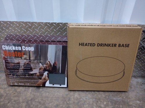 Chicken Coop Heater 140W Temp. Adjust. Radiant Heat Conduction&Heated Bowl Base - Picture 2 of 6