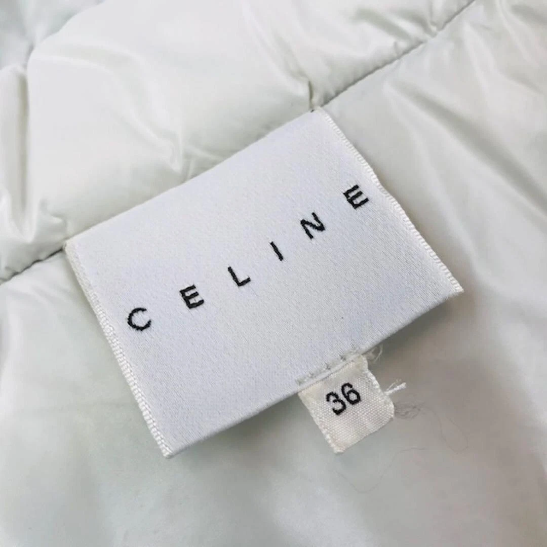 Cappotto CELINE Macadam ricamo 36 grigio chiaro donna