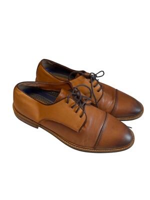 Vince Camuto Mens Oxford Dress Shoes Tan Brown Leather Size 9.5 | eBay