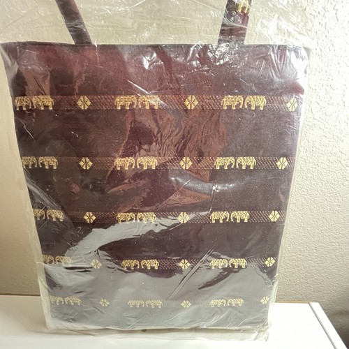 Elefant Damen Schultertasche 11,5"" x 13"" x 1"" lila Wandteppich Reißverschluss - Bild 3 von 8