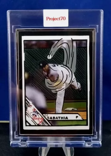 CC SABATHIA - Joshua Vides - Topps Artist Proof 06/51 - Project 70 - AP Yankees