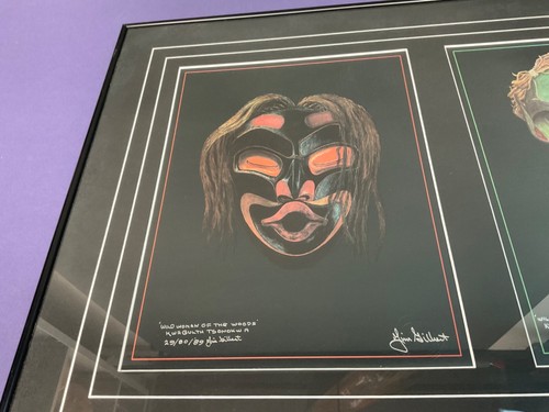 JIM GILBERT 1932-2000 Signed, double Matted & Framed Ltd. Ed. Prints Masks 1989 - Picture 2 of 12
