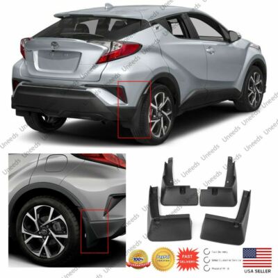 4pcs/Set Black Mud Flaps Mudguard Dirt Fender Cover For Toyota C-HR CHR 2018-21