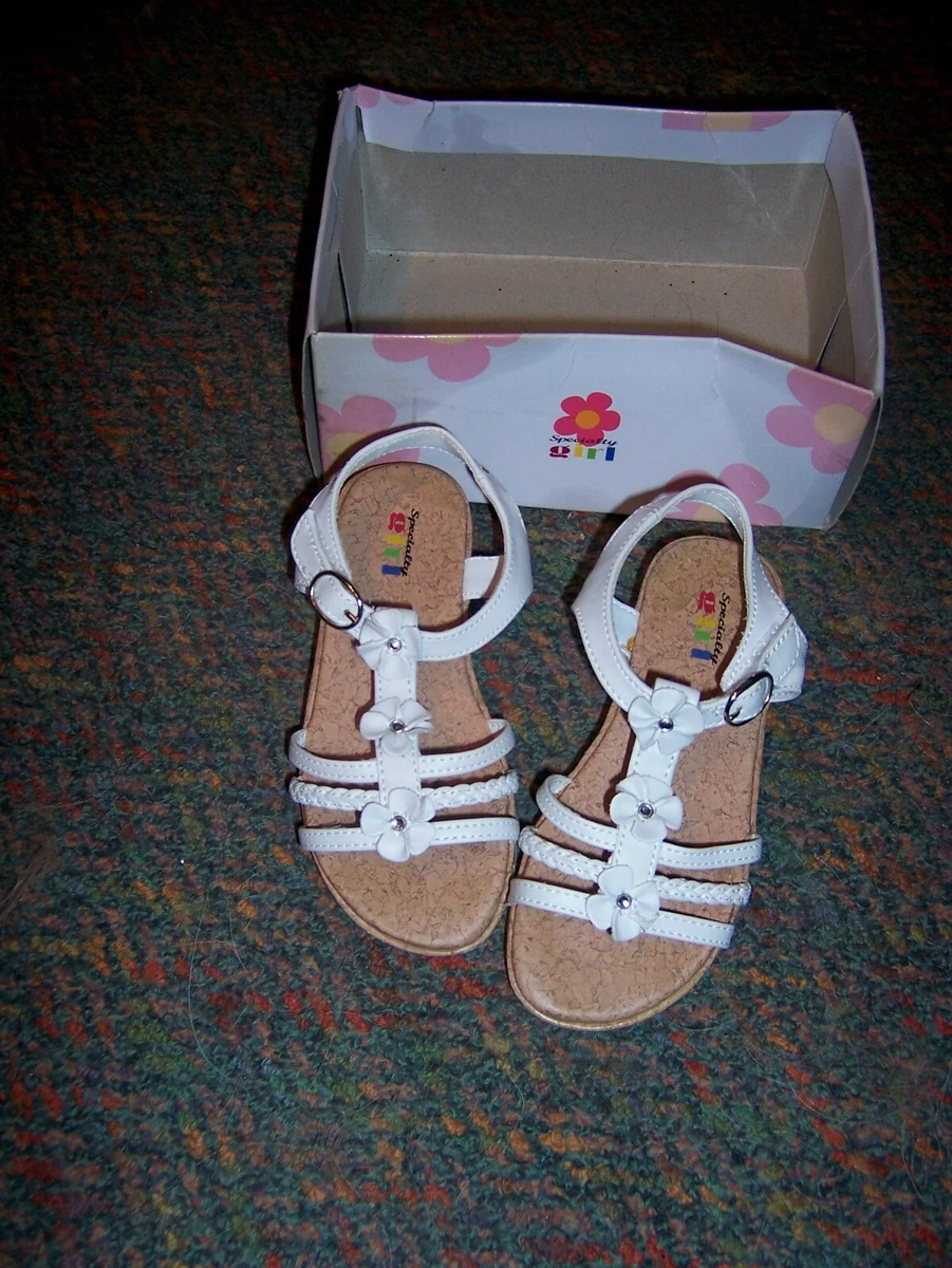 NIB SPECIALTY GIRL Lil Emma White Sandals - SIZE 10M | eBay