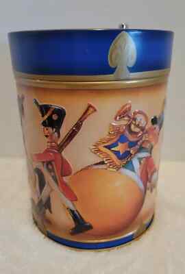 Lambertz Cookie Tin and Working Music Box Toy Soldiers Band Horse Germany Empty