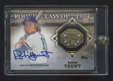 2014 TOPPS ROBIN YOUNT ROOKIE CLASS 1974 AUTOGRAPH 6 PIECE DIAMOND #ED 01/10 HOF