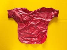 Set of 2 Red Vinyl Long Sleeved Childrens Smocks - NO POCKETS