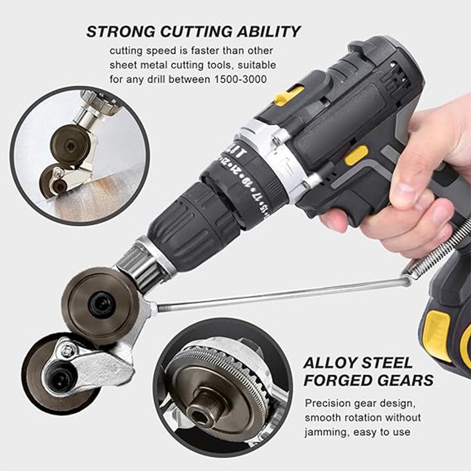 Electric Drill Plate Cutter Sheet Metal Nibbler Precise Cutting Sheet ...