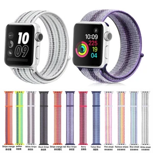 Nylon Loop Sport Band For Apple Watch Series 7 6 5 4 3 2 SE 38/40/41/42/44/45mm