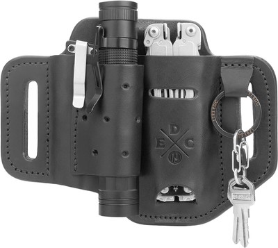 Everyday Carry Leather Holster for Multitools and Flashlights - Secure & Stylish