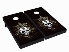 Skull Art Cornhole Board Wrap LAMINATED Wraps Decals Vinyl skin 93