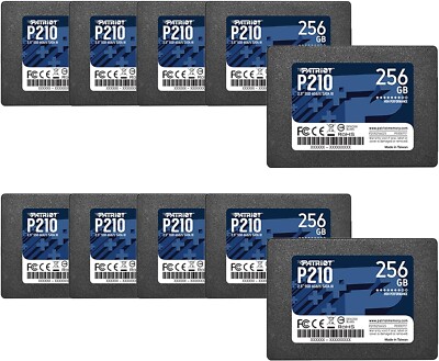 Patriot P210 256GB 2.5'' SATA3 6GB/s Internal Solid State Drive For PC/MAC 10PACK