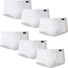 6 Pack Mens Soft Breathable 100 Cotton Briefs,w/Comfort Waistband,2XLarge White