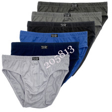 Men's Cotton Bikini Brief Underwear - Assorted Colors 6 Pack 