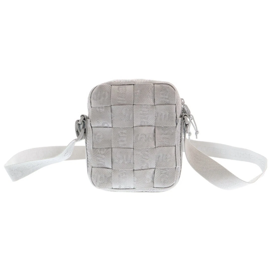 SUPREME 24SS Woven Shoulder Bag Total Pattern Silver Used e3b63438229fddc1b75796