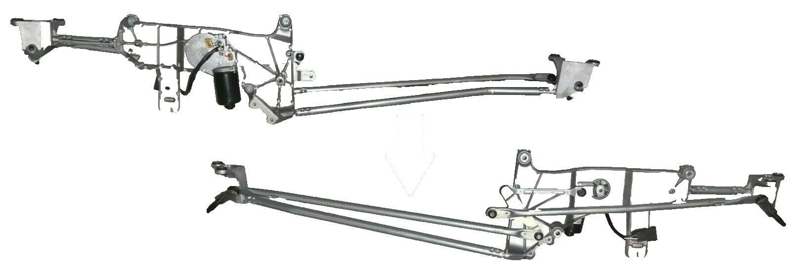 Moteur et mécanisme d'essuie-glace avant à balayage synchrone pour Citroën C8