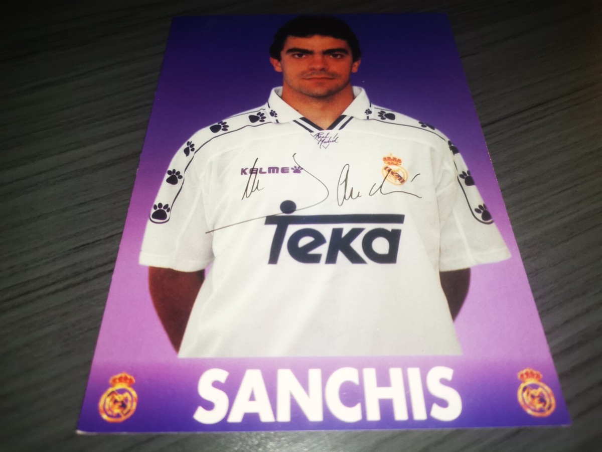 Manuel Sanchís Unsigned Real Madrid Club autograph card | eBay