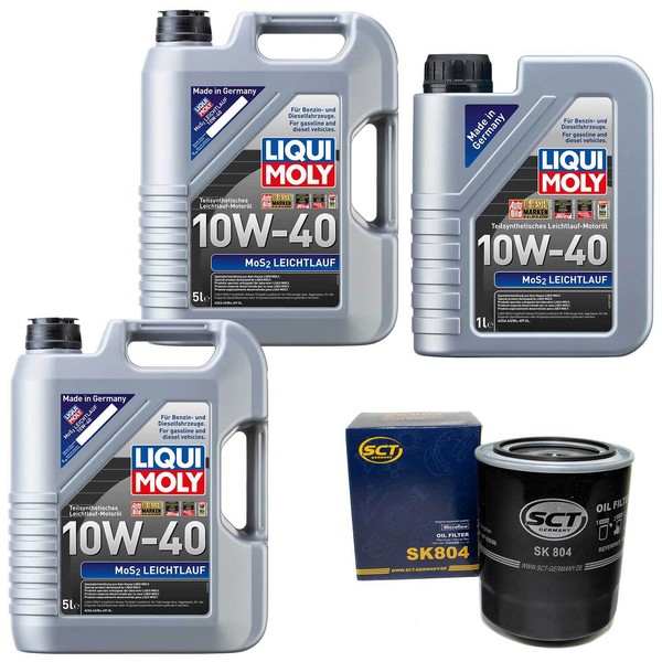 MotoröL Set MOS2 10W-40 Liqui Moly 11 Liter + ÖLfilter FüR Toyota Land Cruiser-image