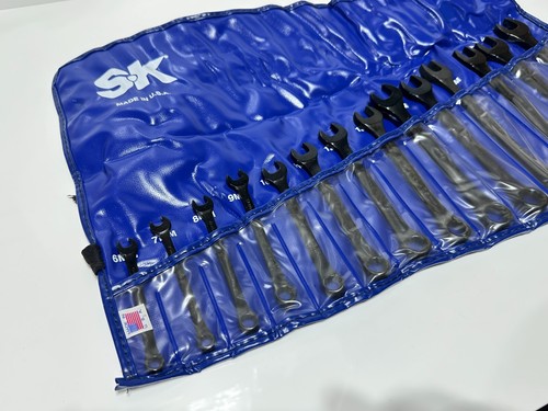 SK Tools USA RARE 14pc Block Oxide Combination Metric Wrench Set 6-19mm, Kit Bag - Picture 13 of 15