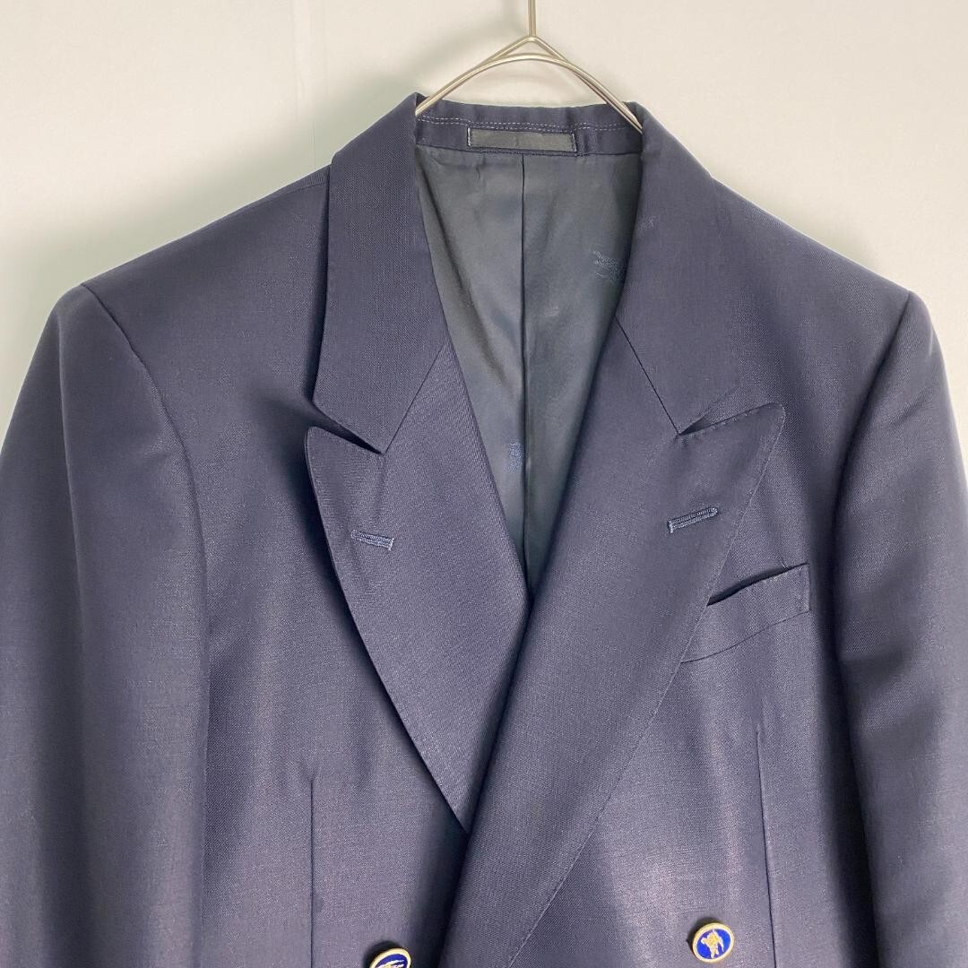 w2970 Burberry Suit Set-Up Navy Blazer Horse Embroidery Logo