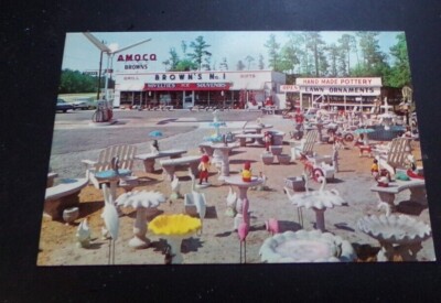 UNUSED PC - BROWN'S NO.1 CIGARETTES LAWN ORNAMENTS, SOUTH OF ROCKY MOUNT, N. C.