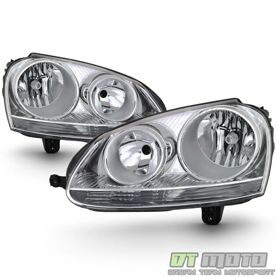 2006 2007 2008 2009 Volkswagen GTI/Jetta/Rabbit Headlights Headlamps Left+Right - Image 2 of 4