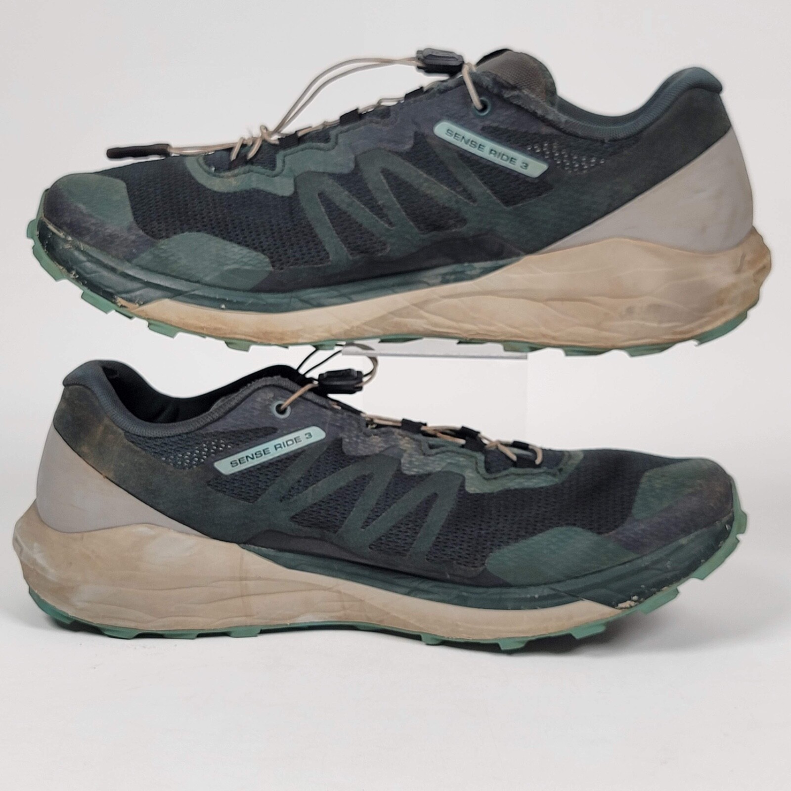 Scarpe da ginnastica Salomon Sense Ride 3 da uomo taglia US 11 45 5 verdi trail running