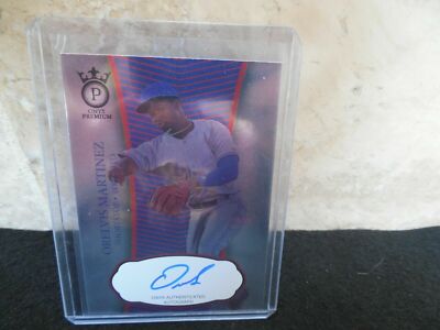 2021 ORELVIS MARTINEZ Onyx Premium Silver Foil CHROME AUTO 85/100 PRE ROOKIE RC