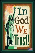 *IN GOD WE TRUST* METAL SIGN 8X12 MADE IN USA FREE SPEACH GOD BLESS AMERICA