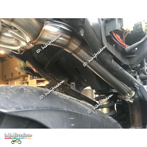 51mm Exhaust Middle Link Connect Pipe Slip On For Yamaha FZ6 FZ6N FZ6S 2004-2011 - Picture 9 of 11