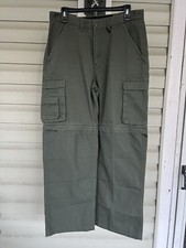 Boy Scouts Pants Adult Ladies 12 Green Classic Cargo Convertible Uniform 32x29.5