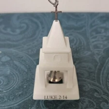 NIB Dayspring White Church Ornament Luke 2:14