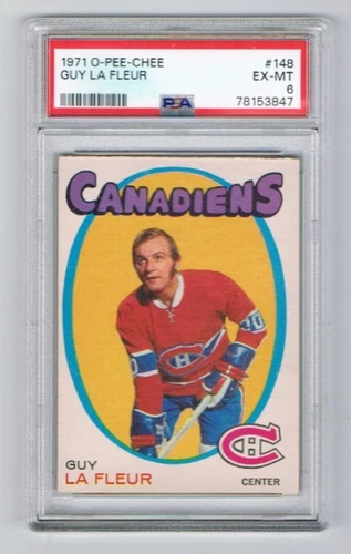 1971-72  OPC O-Pee-Chee #148 Guy Lafleur RC Montreal Canadiens PSA 6 EXMT