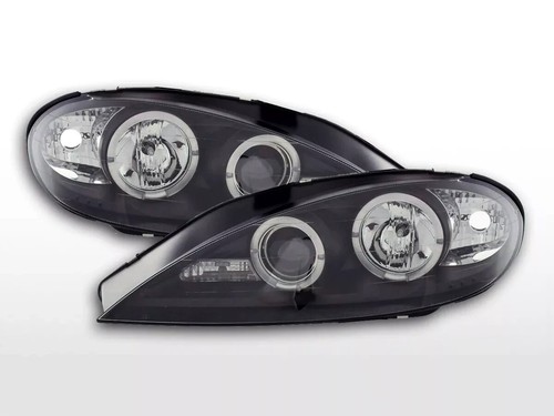 Juego de faros FK LED DRL anillo halo Renault Megane 1 MK1 3/5 puertas NEGRO 99-02 RHD - Imagen 1 de 7