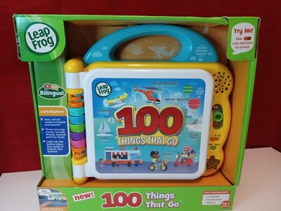 Leapfrog 100 Things That Go Learning Educational Book Toy English Or Spanish NEW