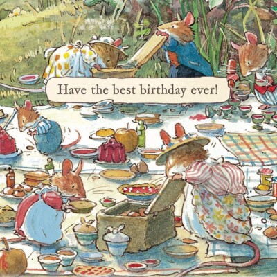 Brambly Hedge - Picnic Time Birthday Greeting Card with Envelope