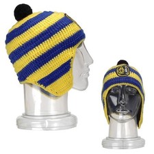 LIB TECH surf skateboard snowboard BANANA FLAP BEANIE giallo/blu nuovo con etichette